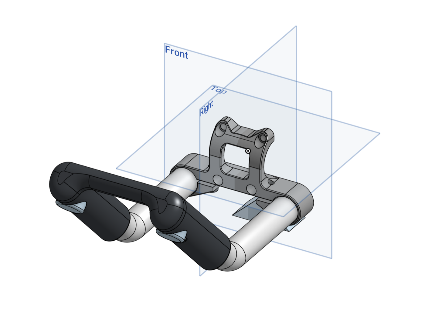 CAD model of a bike aerobar I designed
